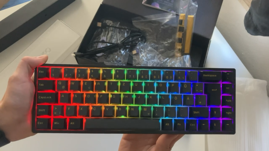 kabellose Akku Tastatur mit Hintergrundbeleuchtung