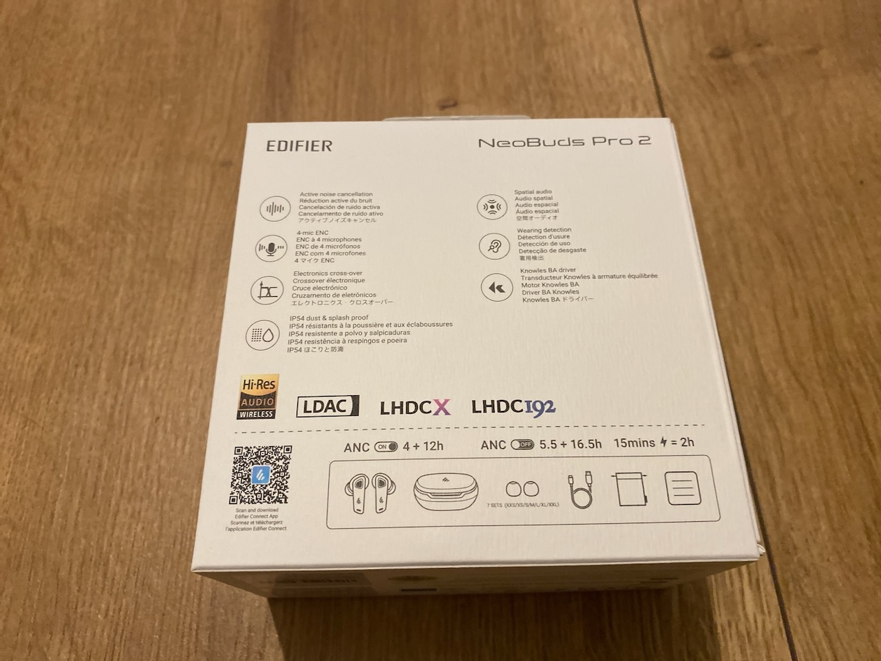 Edifier NeoBuds Pro 2 Verpackung Rückseite